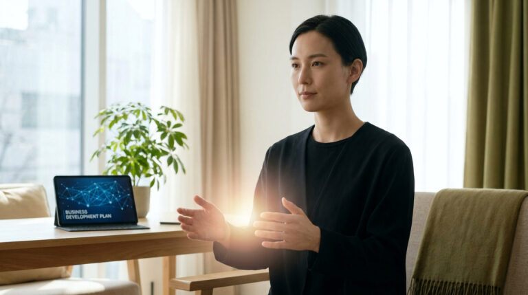 Magnétiseur professionnel pratiquant avec une aura lumineuse près d'une tablette.