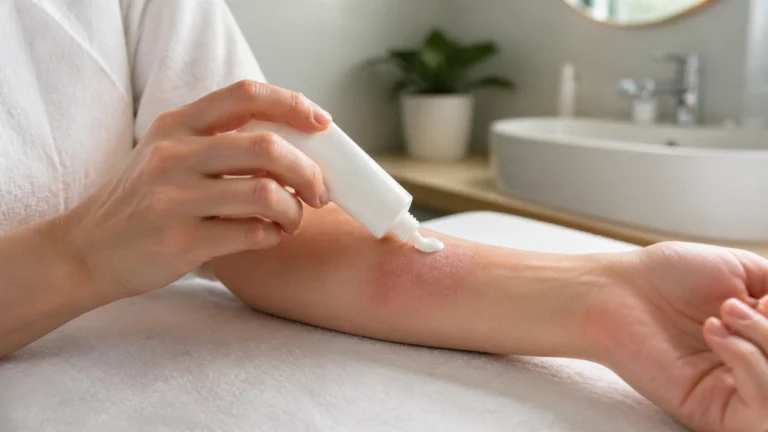 Illustration éditoriale pour l’article « Eczema et Locoid : comment bien utiliser ce traitement »