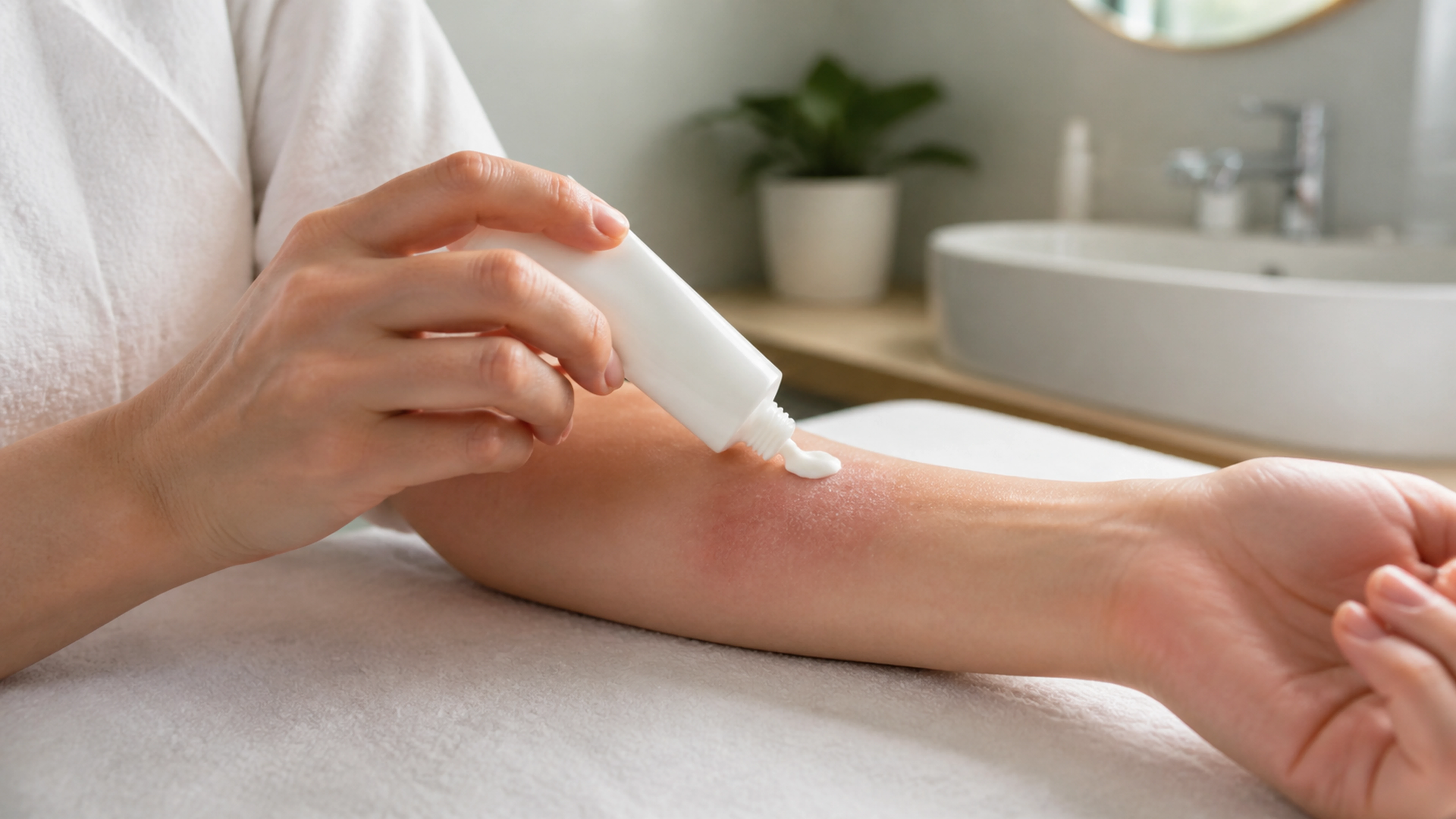 Illustration éditoriale pour l’article « Eczema et Locoid : comment bien utiliser ce traitement »