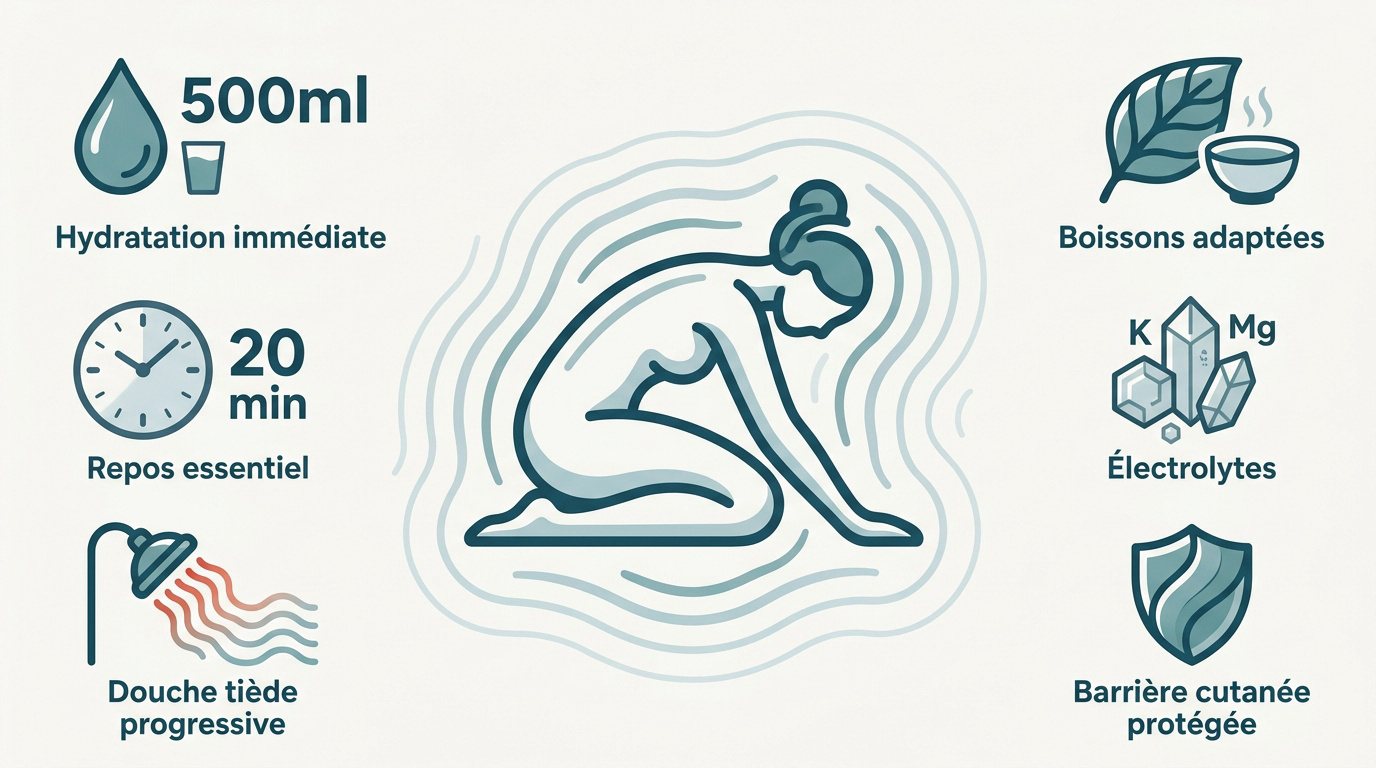 Étapes de soins et de relaxation après une séance de hammam pour optimiser le bien-être